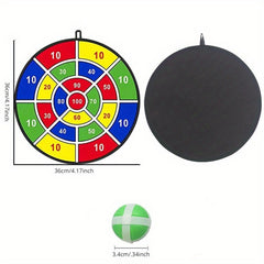 Sticky Ball Dart Board Game Set Indoor Outdoor Toy Darts