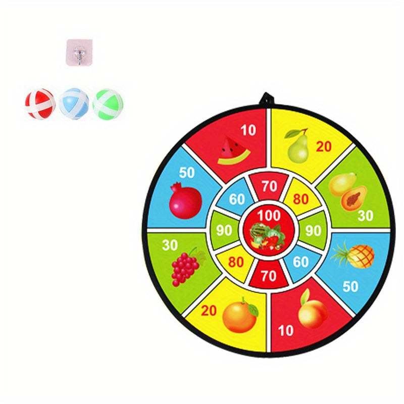 Sticky Ball Dart Board Game Set Indoor Outdoor Toy Darts