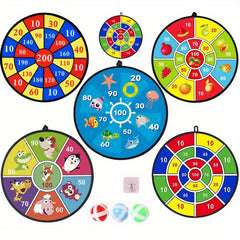 Sticky Ball Dart Board Game Set Indoor Outdoor Toy Darts