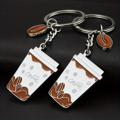Coffee Cup Shaped Keychain Bag Pendant Birthday Gift