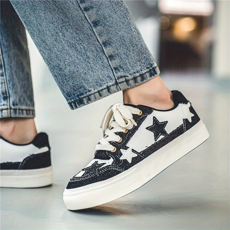 Women's Star Pattern Outdoor Sneakers Lightweight Non slip Platform Sports Shoes