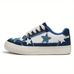 Women's Star Pattern Outdoor Sneakers Lightweight Non slip Platform Sports Shoes