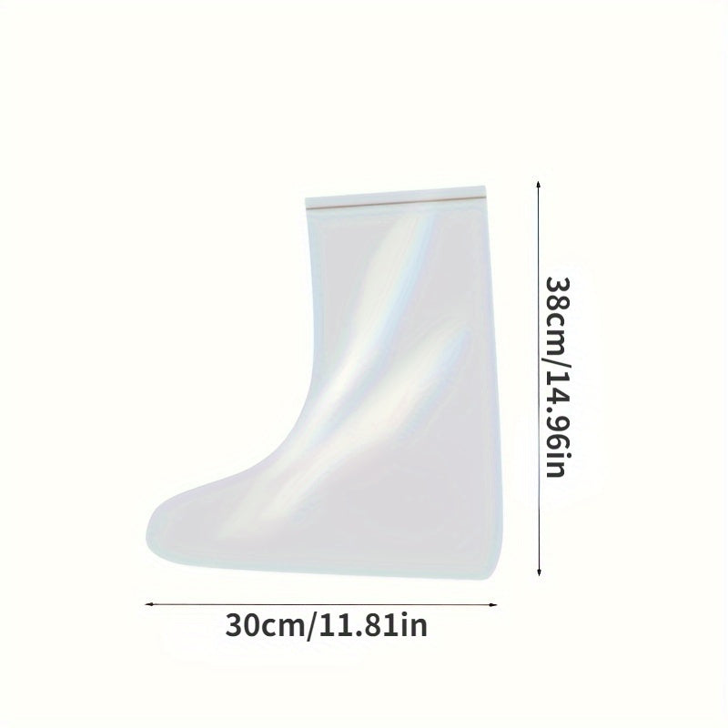 5 Pairs Disposable Rainproof Shoe Covers for Outdoor Rainy Days