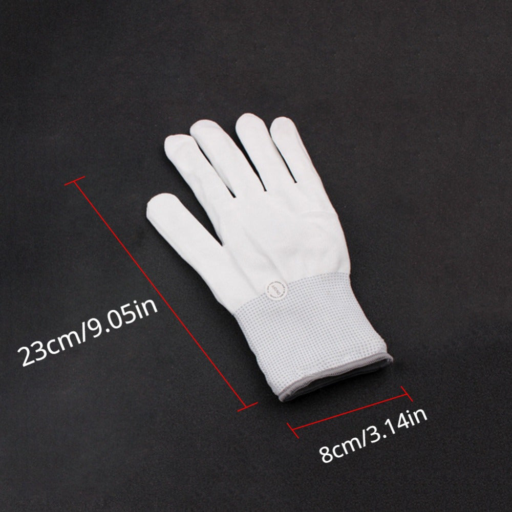 2pcs Glittering LED Changing Gloves Stage Cheering Halloween Gift Gloves