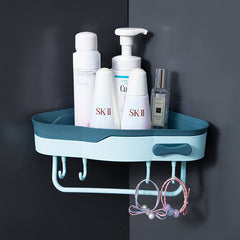 Corner Bathroom Shower Shelf Wall Mounted No Drilling Storage Shelves Triangle