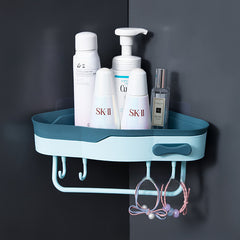 Corner Bathroom Shower Shelf Wall Mounted No Drilling Storage Shelves Triangle