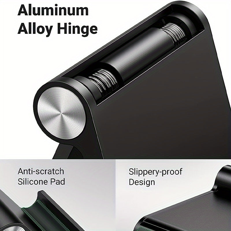 Adjustable Cell Phone Stand for Desk, Foldable Desktop Dock