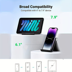 Adjustable Cell Phone Stand for Desk, Foldable Desktop Dock