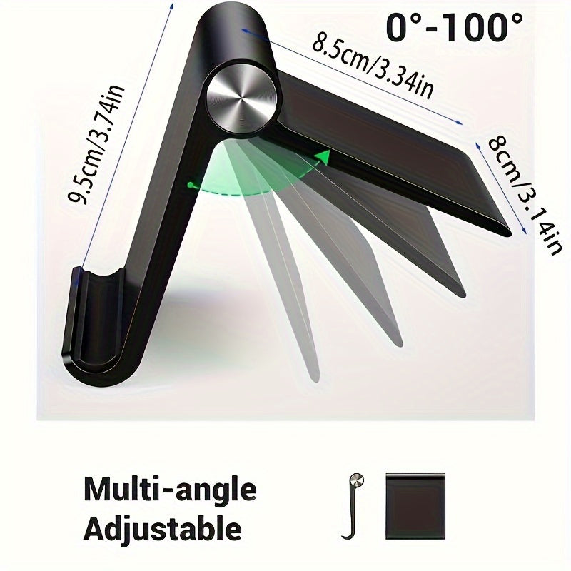Adjustable Cell Phone Stand for Desk, Foldable Desktop Dock