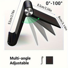 Adjustable Cell Phone Stand for Desk, Foldable Desktop Dock