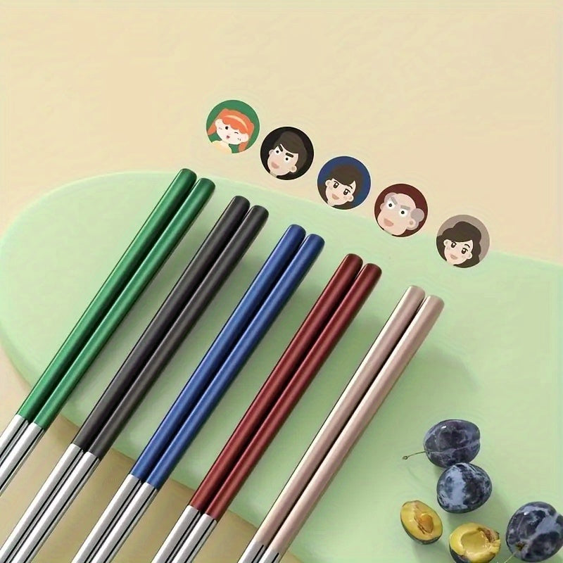 Stainless Steel Chopsticks Household Non slip L9195