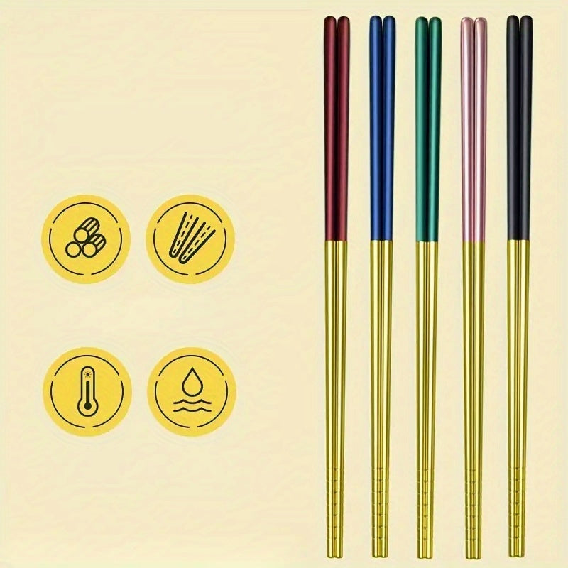 Stainless Steel Chopsticks Household Non slip L9195