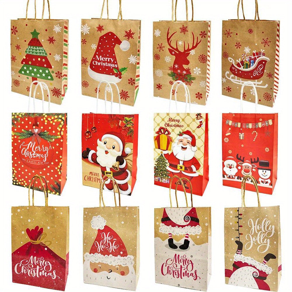 Christmas Gift Bags Santa Elk Bell Xmas Packaging Kids Candy Gift