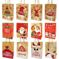 Christmas Gift Bags Santa Elk Bell Xmas Packaging Kids Candy Gift