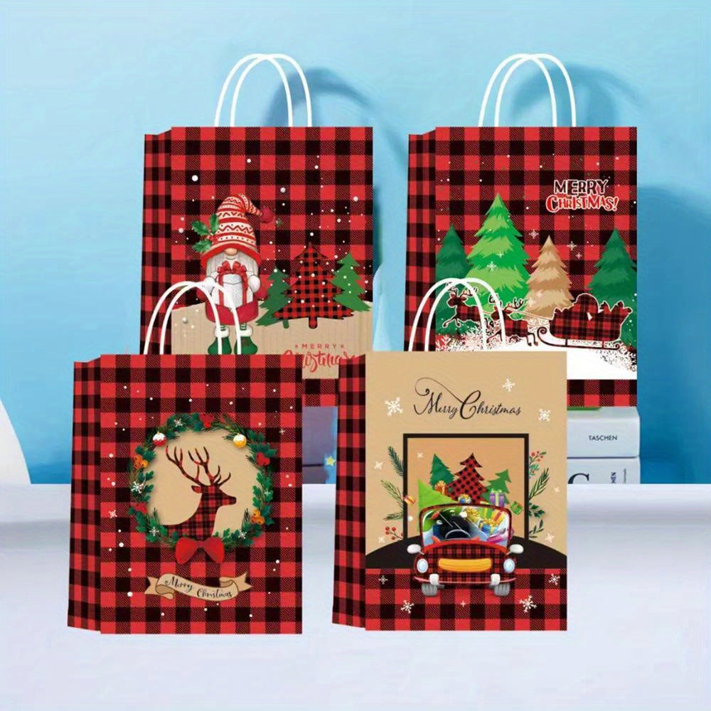 Christmas Gift Bags Santa Elk Bell Xmas Packaging Kids Candy Gift