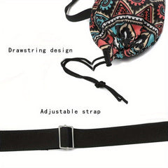Printed Yoga Mat Storage Bag with Drawstring