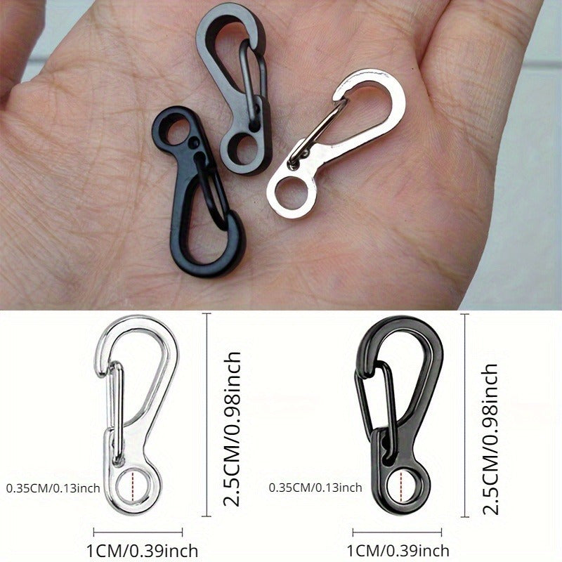 5pcs Mini Carabiner Clasp Camping Hiking Keychain Keyring