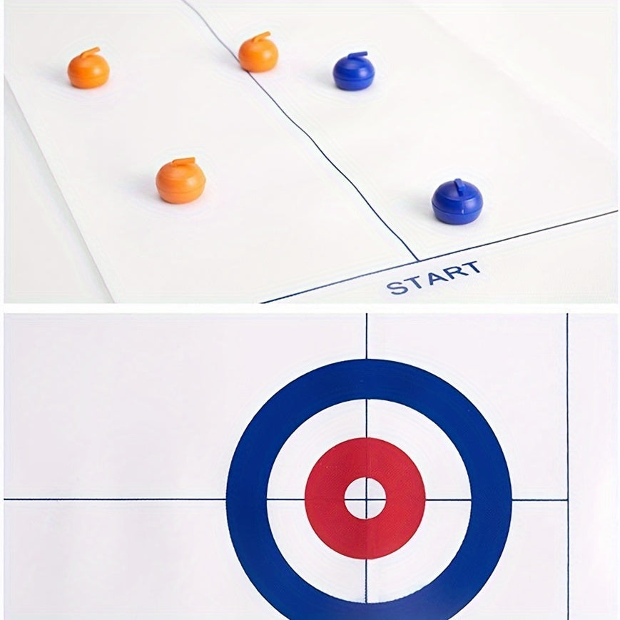 Tabletop Curling Game Fun Shuffleboard Pucks & Rollers Holiday Gift