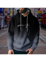 Gradient Print Hoodies For Men Graphic Hoodie Comfy Loose Hooded Pullover