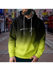 Gradient Print Hoodies For Men Graphic Hoodie Comfy Loose Hooded Pullover