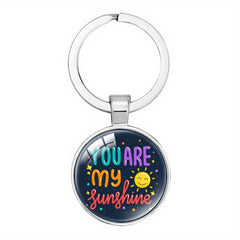 Sunflower Keychain Charm Accessory Gift for Men Women