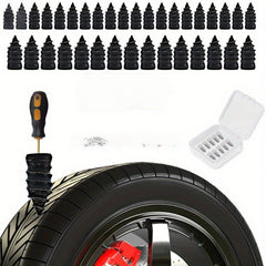 40pcs Vacuum Tire Quick Repair Kit For Autos & Motorcycles, Spiral Rubber Nails