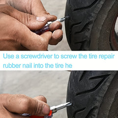 40pcs Vacuum Tire Quick Repair Kit For Autos & Motorcycles, Spiral Rubber Nails