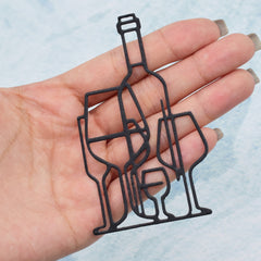 1pc Coffee Cups Wine Bottle Metal Cutting Dies DIY Scrapbooking Album