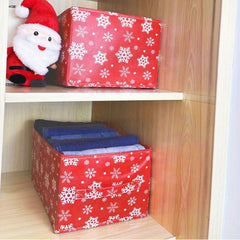 Christmas Storage Box Foldable Closet Storage Drawer Space Saving Storage Organ