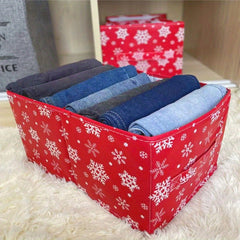 Christmas Storage Box Foldable Closet Storage Drawer Space Saving Storage Organ