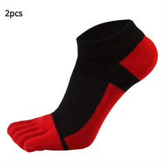 2pcs Five Toes Soft Socks Cotton Summer Thin Socks Sports Short Socks