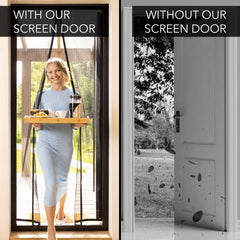 Heavy Duty Magnetic Screen Door With Pet Friendly Mesh