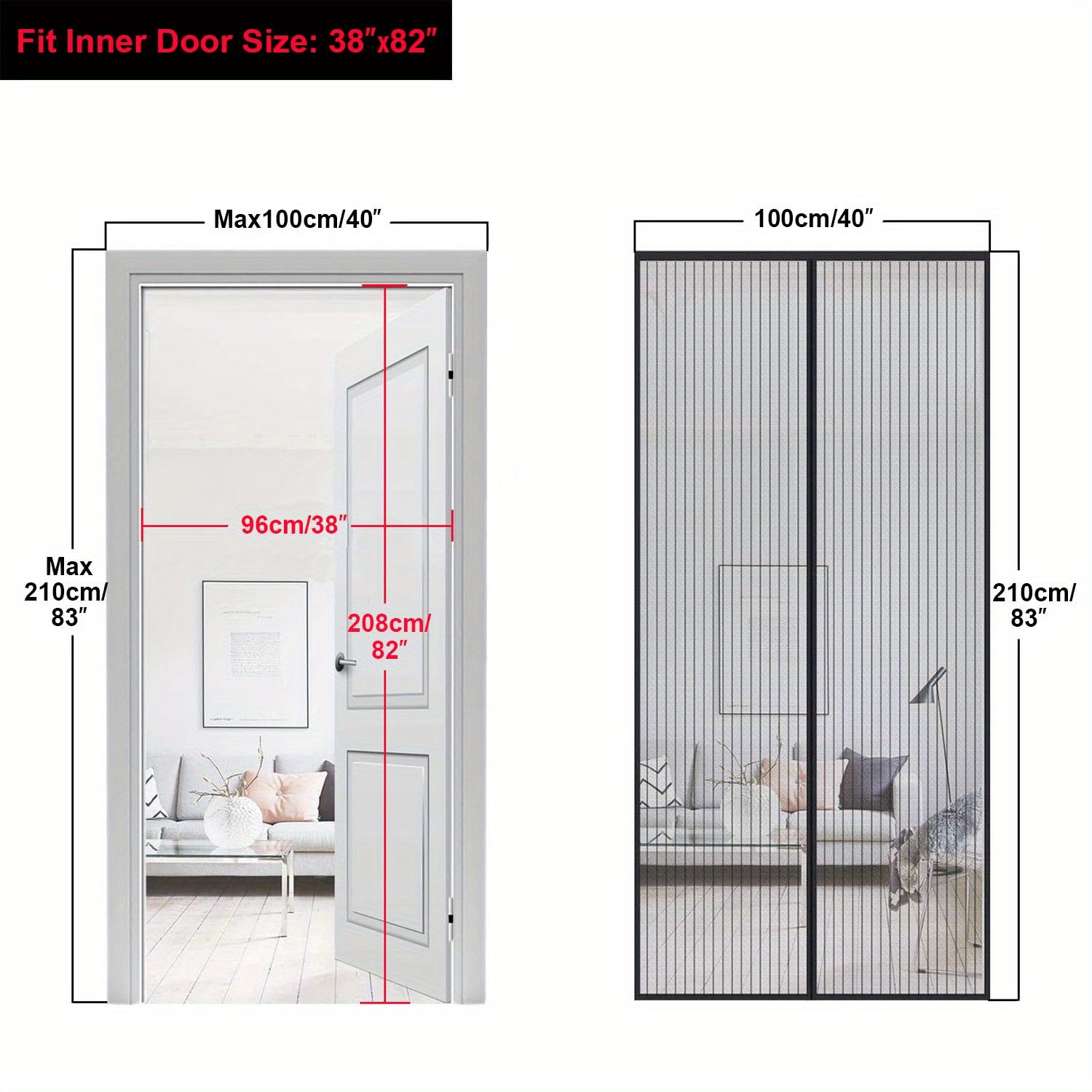 Heavy Duty Magnetic Screen Door With Pet Friendly Mesh