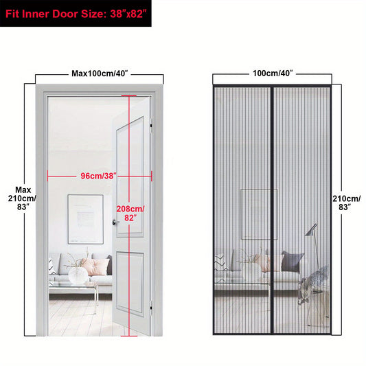 Heavy Duty Magnetic Screen Door With Pet Friendly Mesh