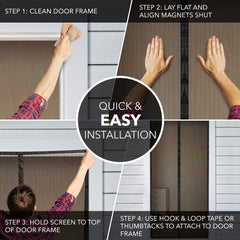 Heavy Duty Magnetic Screen Door With Pet Friendly Mesh