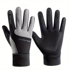 Winter Warm Gloves Velvet Thickened Windproof Waterproof Sports Gloves
