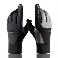 Winter Warm Gloves Velvet Thickened Windproof Waterproof Sports Gloves