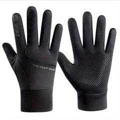Winter Warm Gloves Velvet Thickened Windproof Waterproof Sports Gloves