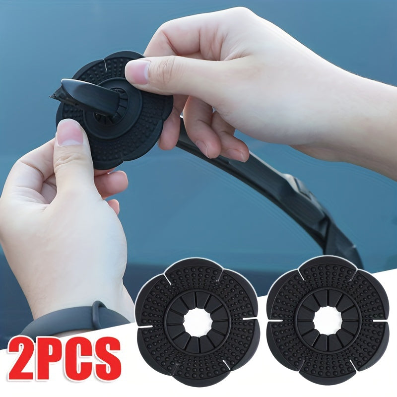 2pcs Car Wiper Hole Protective Covers Silicone Accessories