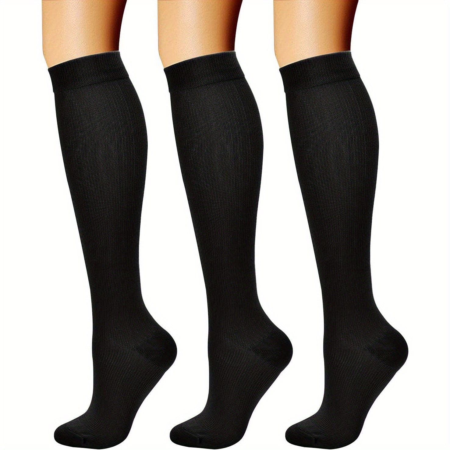 Anti Slip Compression Socks Over The Calf Adults Sports Football Nurses Running
