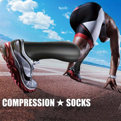 Anti Slip Compression Socks Over The Calf Adults Sports Football Nurses Running