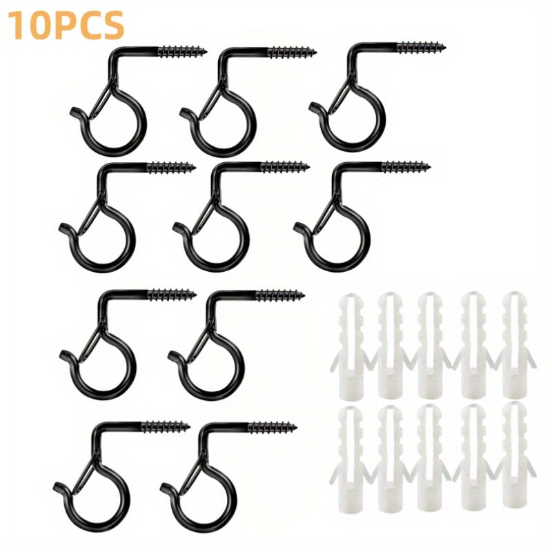 10pcs Metal Plant Hook Outdoor Hanging Display Wreath Christmas Light Hook