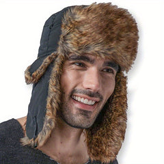 Winter Trapper Hat Waterproof Windproof Warm Hat With Ear Flaps