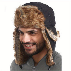Winter Trapper Hat Waterproof Windproof Warm Hat With Ear Flaps