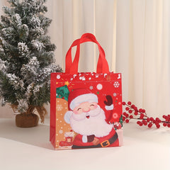 4pcs Reusable Xmas Gift Bags With Handles, Christmas Treat Bags