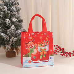 4pcs Reusable Xmas Gift Bags With Handles, Christmas Treat Bags