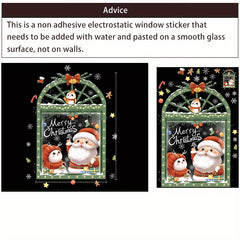 Christmas Stickers Glass Display Windows Christmas Decorations
