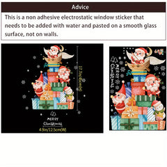 Christmas Stickers Glass Display Windows Christmas Decorations