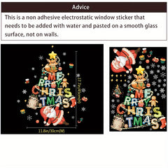 Christmas Stickers Glass Display Windows Christmas Decorations