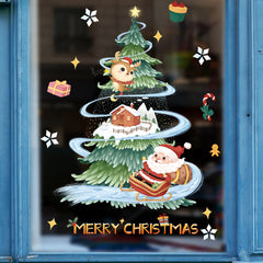 Christmas Stickers Glass Display Windows Christmas Decorations